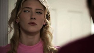 Erotic blonde teen gives blowjob