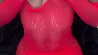 Squeezing My Tits Wearing Nipple Clamps Flashing My Hairy Pussy