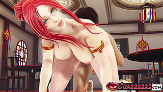 Captivating Hot Miriam: 3D Hentai Animation with Tits Play Teasing, Anal Licking Service, Squirt From Big Pink Dildo