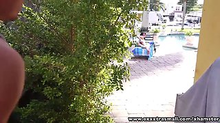 Exxxtrasmall petite californian beauty nailed outdoors