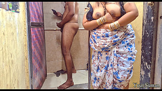 POV Indian Stepmom Caught in Bathroom and Having Horny Feeling in the Pussy