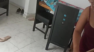 Keilimar Cleans the House While Her Bored Boyfriend Tries to Convince Her to Suck His Cock but in the End Something Crazy Happen