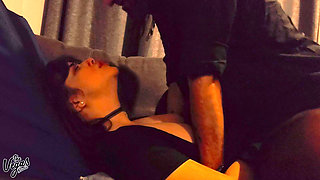 Post-burlesque Passion Fuck: Dress up Tease, Sloppy Blowjob, Rough Doggy, Pillow Missionary Orgasm & Condom Creampie