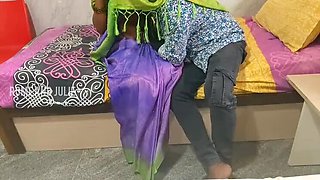 Indian Step Mom Blowjob and Doggy Style with Teen Son in Front of Step Dad - Homemade HD
