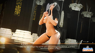 Sisters in Sin Gameplay Part 12 - Lust Performs the Sexual Ritual with Esther in the Library