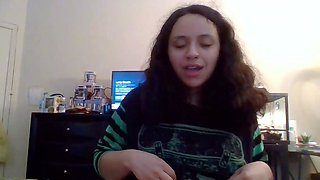 Emo teen Becka solo webcam masturbation