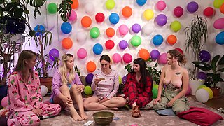 Ersties - Sexy Game Ends In Lesbian Orgy