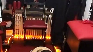 Piss Drenched Submissive Slut Soaks Floor in Golden Shower