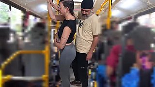 Naughty Student Gabi Sweet Takes Surprise Cumshot on Bus - Public Sex & Humiliation