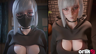 Horny Slut Lisa & Her Clients - Whore Sex 3D Animation