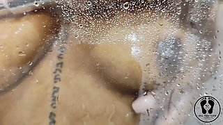 Hot Ebony Full Soap Shower Massage Her Big Ass Booty Tits