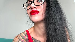 New Purple Color Long Nails, Sharp Stilettos, Palms, Handjobs with Spit, Red Pvc on Me