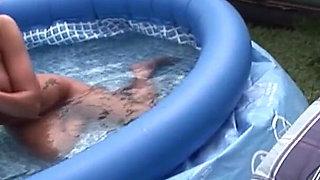 Big Tits Girls Masturbating in the Pool