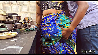 Desi Aunty Myra Fucks Stepson with Big Ass in Doggy Style - Indian Mom Blowjob and Cumshot