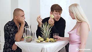 Hot babes have fun in horny hostel