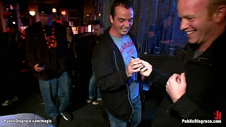 Bound blondie rough had intercourse in public