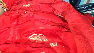 New Bangladeshi Red Saree Sex Video. Bangla Voice Hot Sex Video