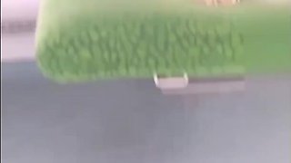 Teeny baddie masturbates in the train