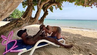 Dickdealer Dons BBC Beach Pound on Elana Bunnz