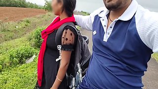 Village Girl Returning Home From College, Stops A Boys Bike And It Starts Raining - Village College Girl Movies In Hindi Xxx