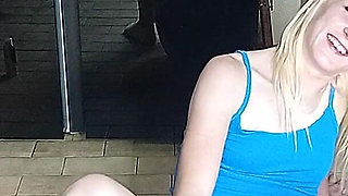 Hot Blonde 18 Year Old Babe Fucking Rc Car with Dildo