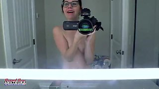 Petite Redhead Librarian MILF Takes Giant Cum Rope in Submissive Blowjob & Fucking - Part 2