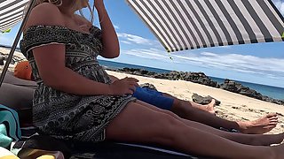 Seduced stepdad while we were together on the public beach