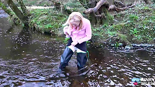 Secretary's White Tights Drenched in Waders Gone Wrong