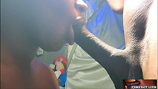 She Wouldn't Stop Sucking Dick Slurping Him Until He Nut!!!