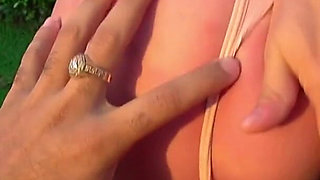 Challenge in a Park: Pregnant Girl Agrees to Use an Anal Plug