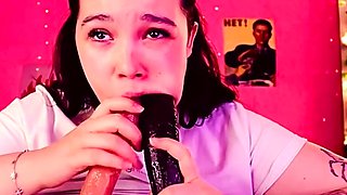 Stacked brunette goes solo toys and masturbation