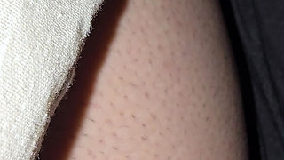 Step mom hand slip under blanket and handjob step son dick in erection