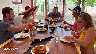 Rebecca Volpetti, Tiffany Leiddi and Cherry Kiss Fuck Wildly in Mexican Orgy with Inten
