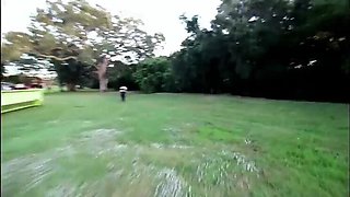 Southern Blonde Girls Blowjob in Miami Backyard - Asian and White Teens with BBC