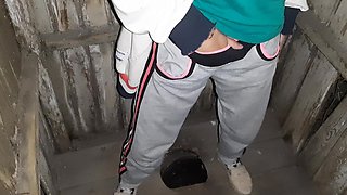 I Caught My Neighbor Masturbating in the Toilet on the Street and I Joined Her - Lesbian-illusion