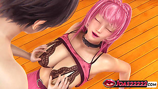 Tempting Pink-haired Yuma Rule34 3D Hentai - Sensual Big Tits Massage, Wet Pussy Licking & Vibrator Fun with Squirt