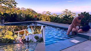 outdoors ASSFUCKING and Blowjob at the pool