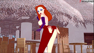 Jessica Rabbit Blowjob in Pool