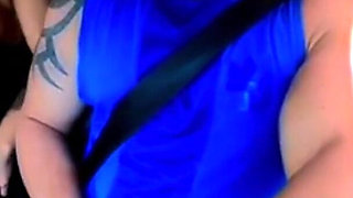 No Shame! Natzinha Flashing Her Tits in Traffic and Rubbing Herself.