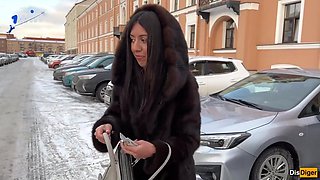 Beautiful stranger captivates with public passionate sultry ecstasy reward