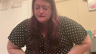 PAWG BBW Clogs the Toilet Due to Holding Everything for Hours: with Lots of Farts and the Sound of Her Using the Restroom or Bat