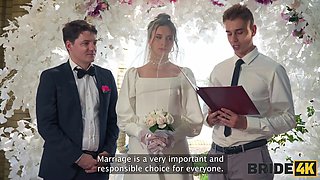 Bride’s anal wedding with the bold master of ceremony while the groom to be watches
