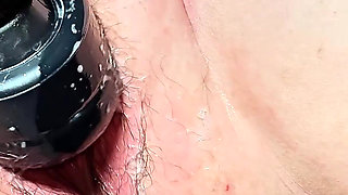 Close up - Clit Pops Out and Pussy Lips Open with Contraction Orgasim