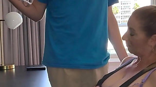 When Stepmom Danni Jones' Tech Fails, Stepson Jodie Johnson's Cock Prevails