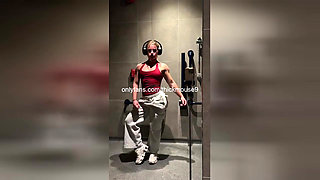 18yo TikTok Live Gym Accident: Tight Virgin Pussy Ripped & Creamed