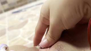 Woman Waits for Everyone to Leave the House so She Can Go Out to the Patio and Masturbate Her Pink Pussy to Her Heart's Content.