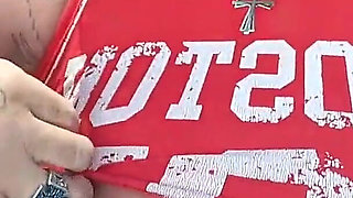 I Take Out My Tits and Fuck Myself in the Car so They Can See Me