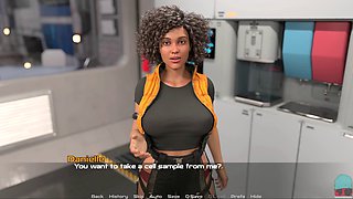 Playful mommy in a big boobs visual novel adventure