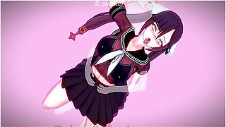 Car Toon In Genshin Impact - Mona In School Uniform