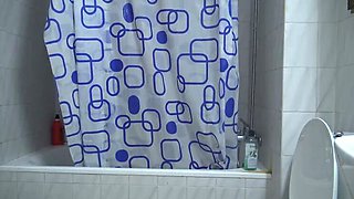 Muslim Hijab Amateur Shocked By Big Cock In Bathroom